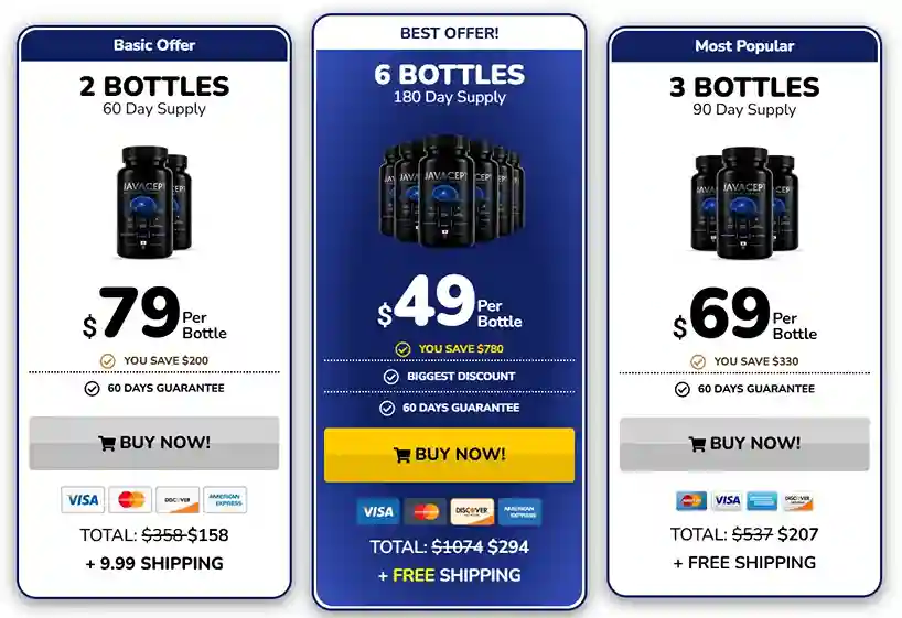 JavaCept Price Packages